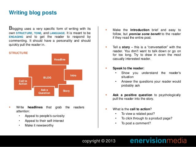 How to write a good company blog