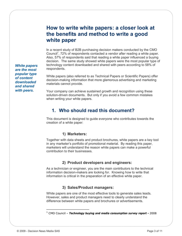 How to write a good white paper PDF