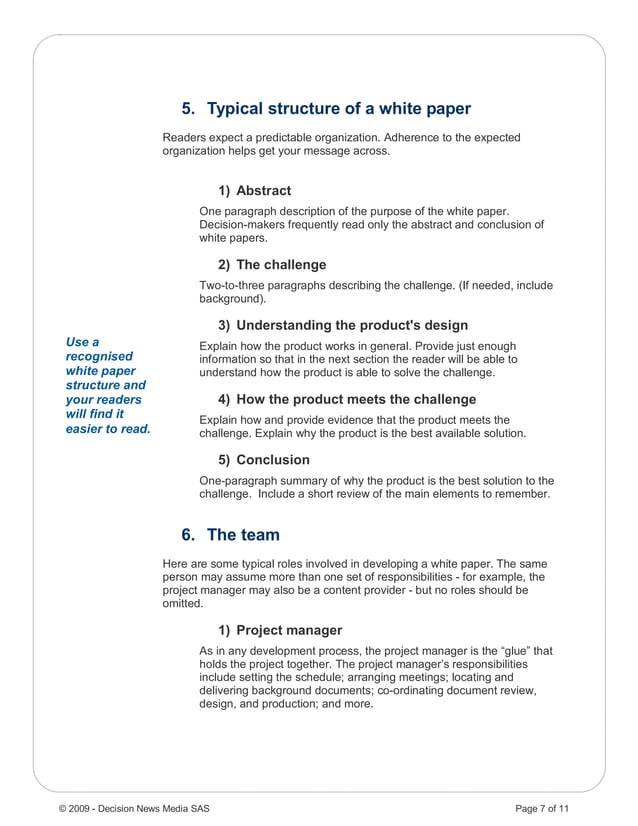 How to write a good white paper PDF