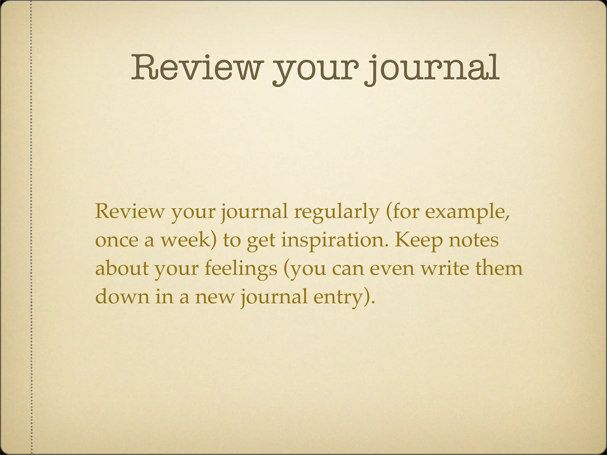 How To Write A Journal