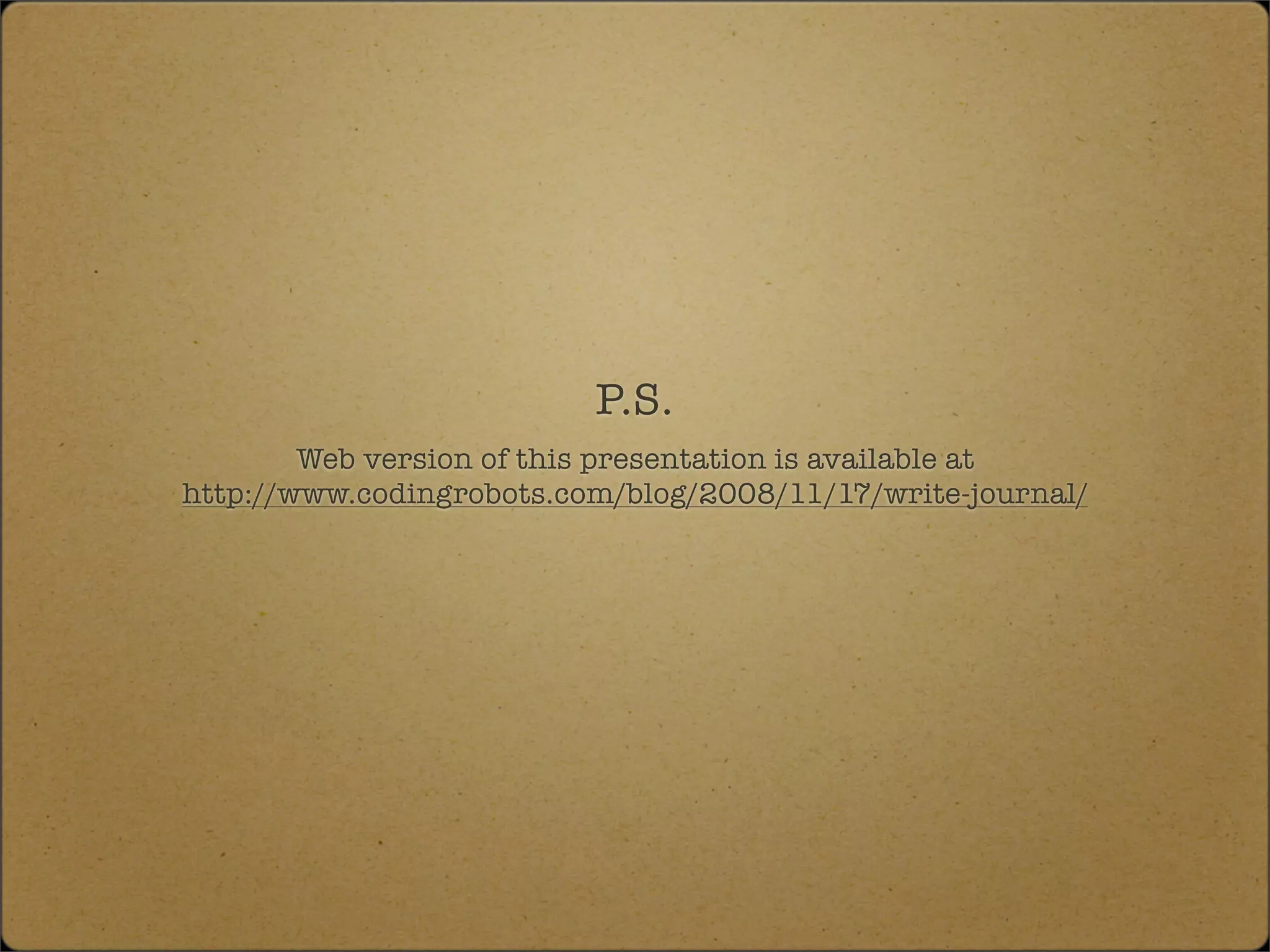 How To Write A Journal