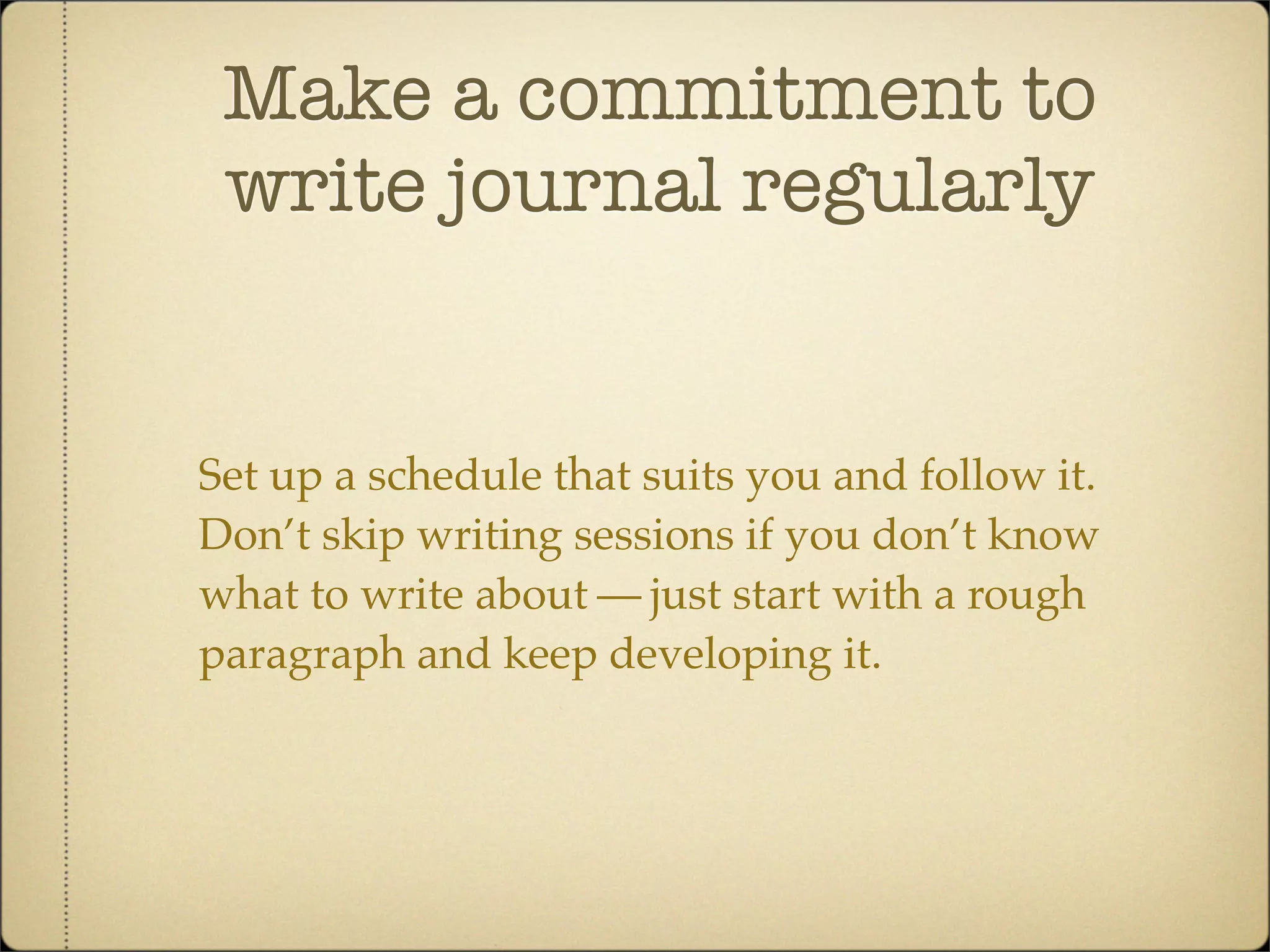How To Write A Journal