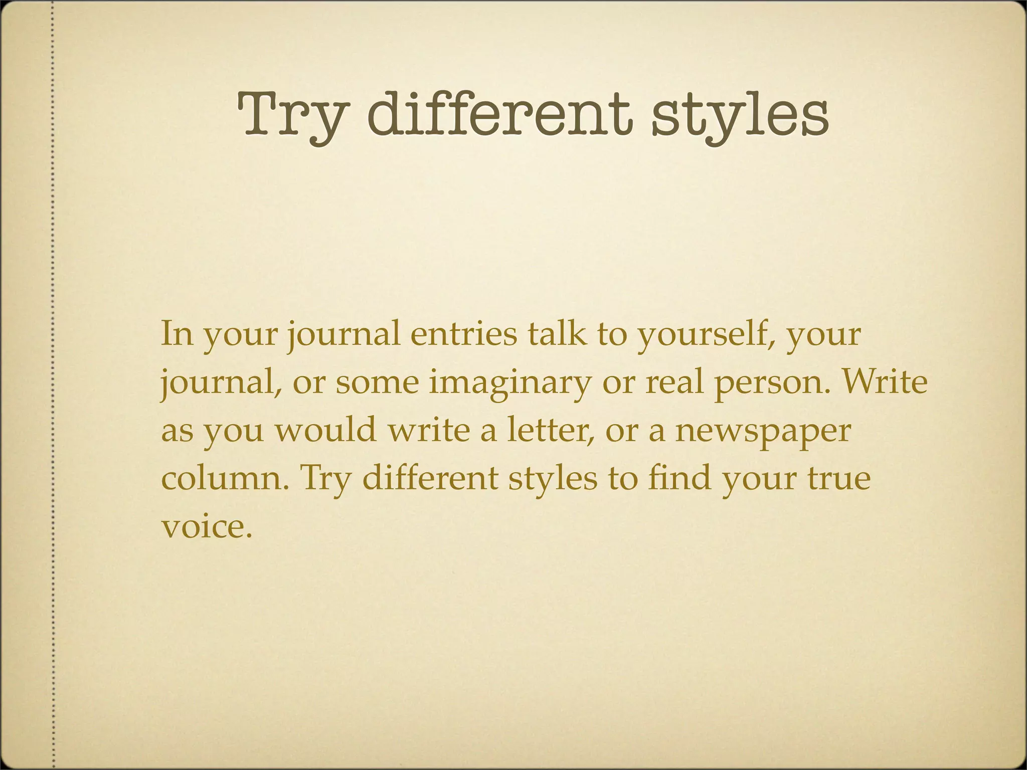 How To Write A Journal