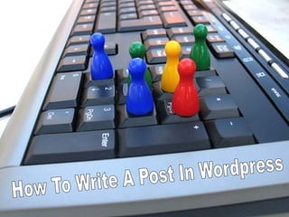 How to write a post in
     wordpress