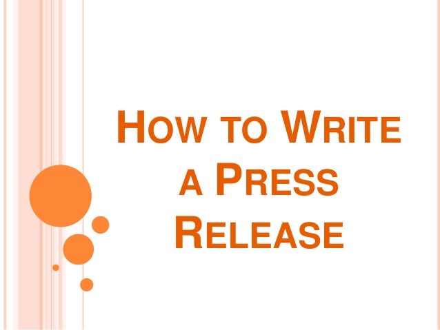 How To Write a Press Release, with Examples