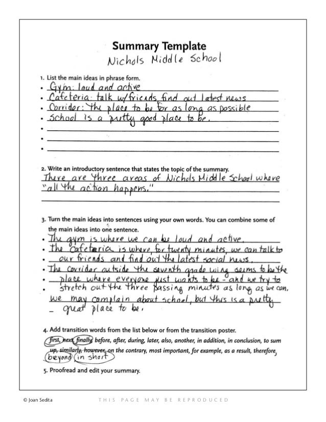 Summary writing topics picture