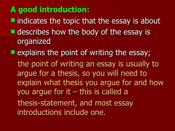 What is a good introduction for an essay