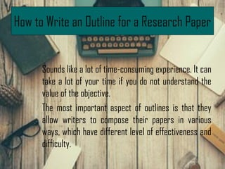 How to write an outline for a research paper (1) | PPT