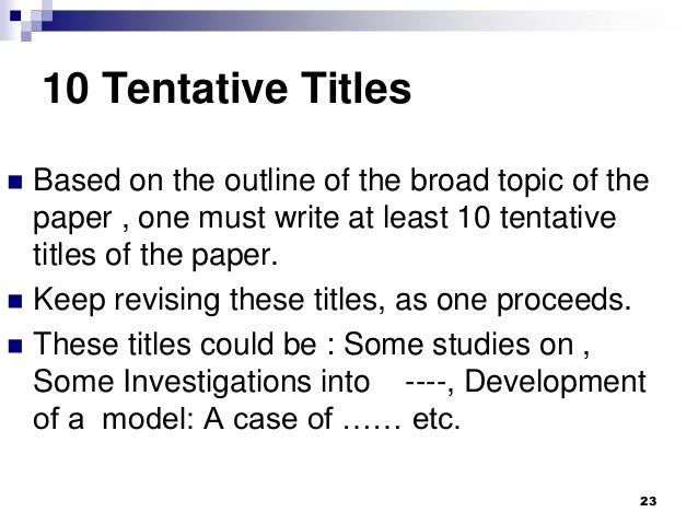 How To write good paper sgd