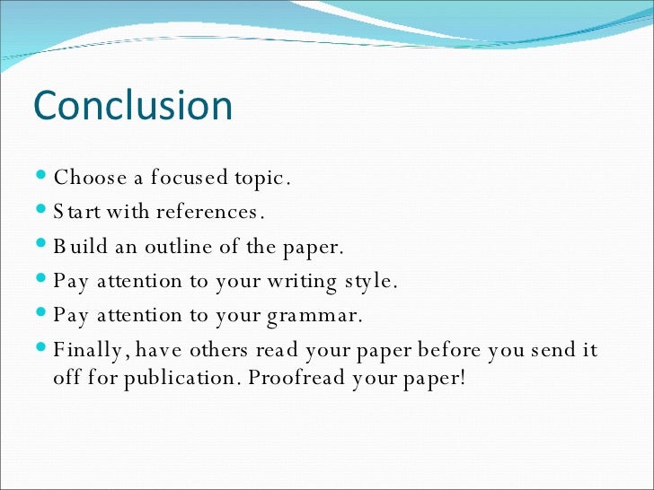 technical paper outline