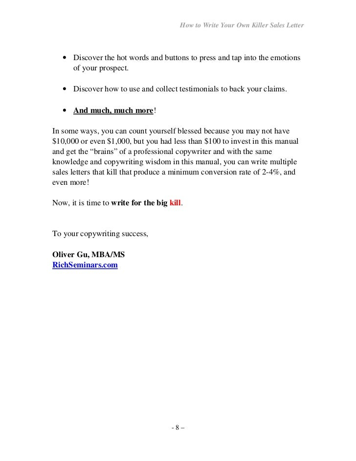 how to write your own seller letter writing your own letter of recommendation template