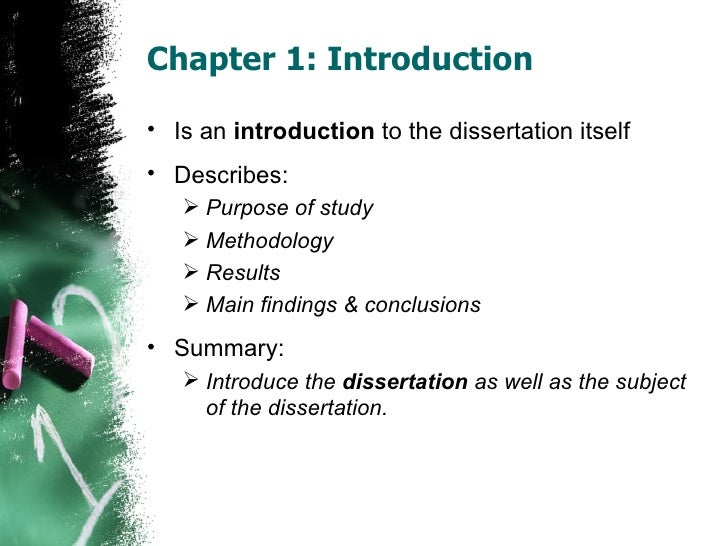 purpose of the study dissertation example