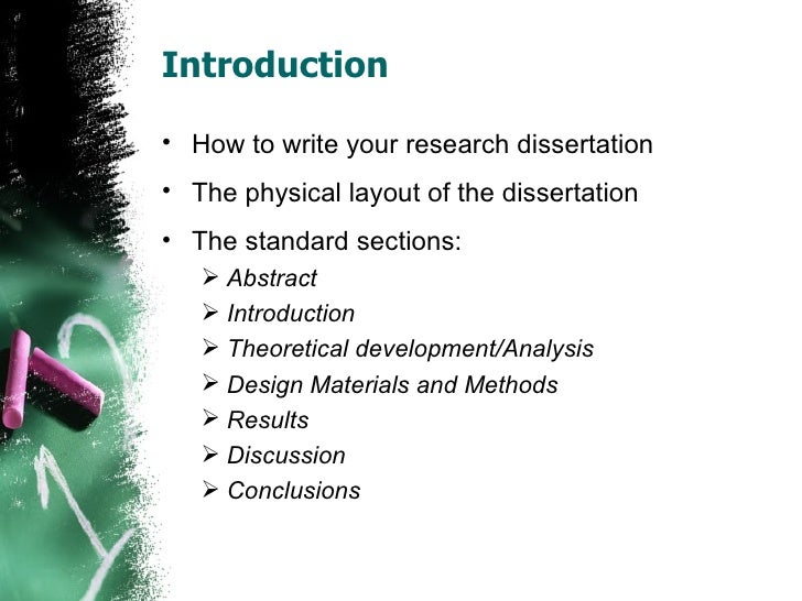 How to write your dissertation
