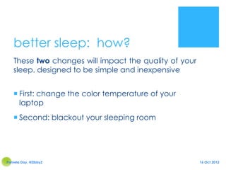 'How to' guide for better sleep | PPTX