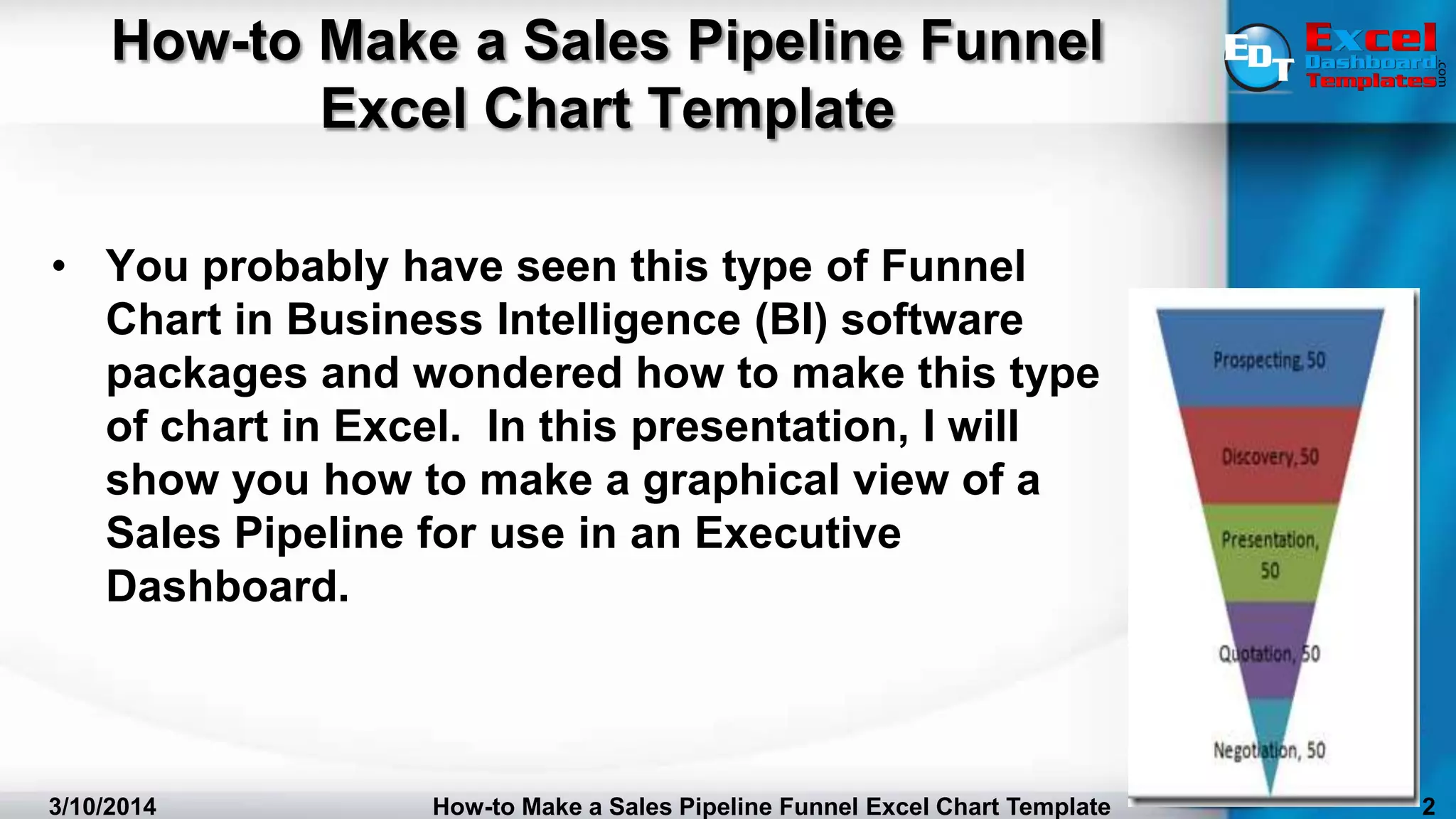 How to make a sales pipeline sales funnel excel chart | PPTX