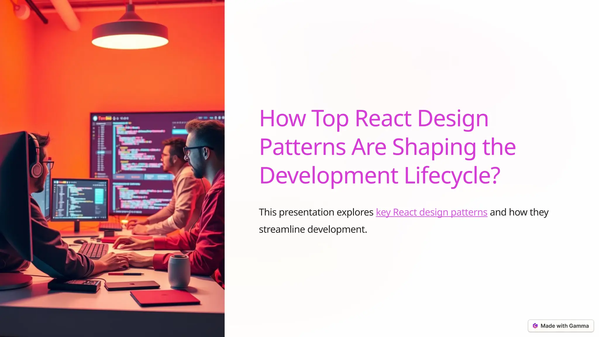 How Top React Design Patterns Are Shaping the Development Lifecycle? | PPT