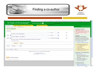 Finding a co-author 