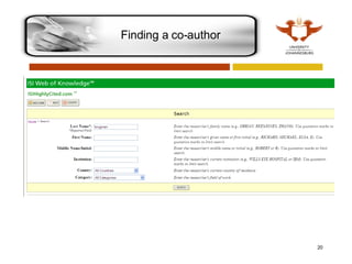 Finding a co-author 