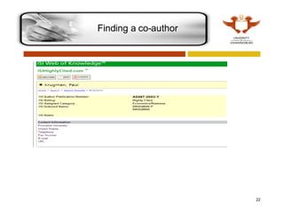 Finding a co-author 
