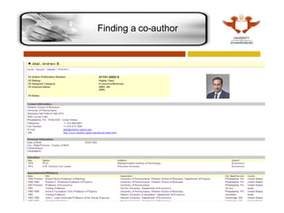 Finding a co-author 