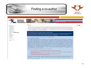 Finding a co-author 