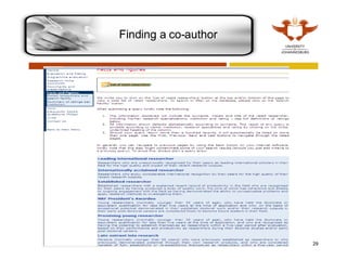 Finding a co-author 
