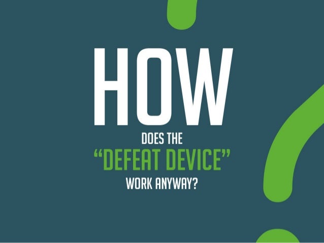 How Does The “Defeat Device” Work Anyway?
 