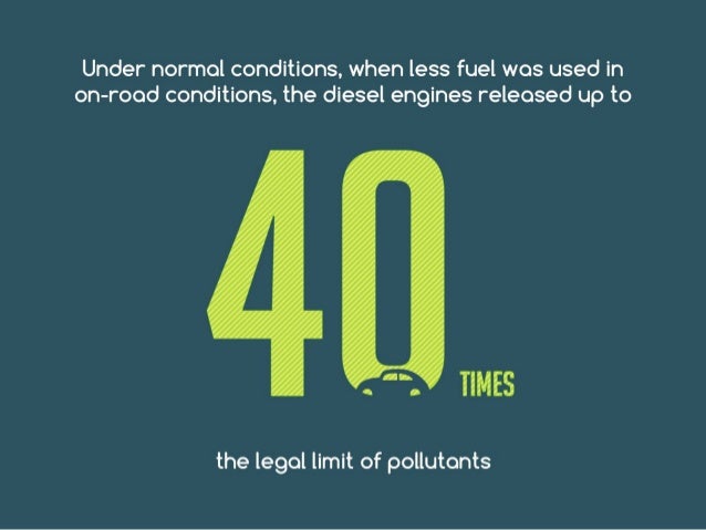 Under normal conditions, when less fuel was used in on-
road conditions, the diesel engines released up to 40 times
the le...