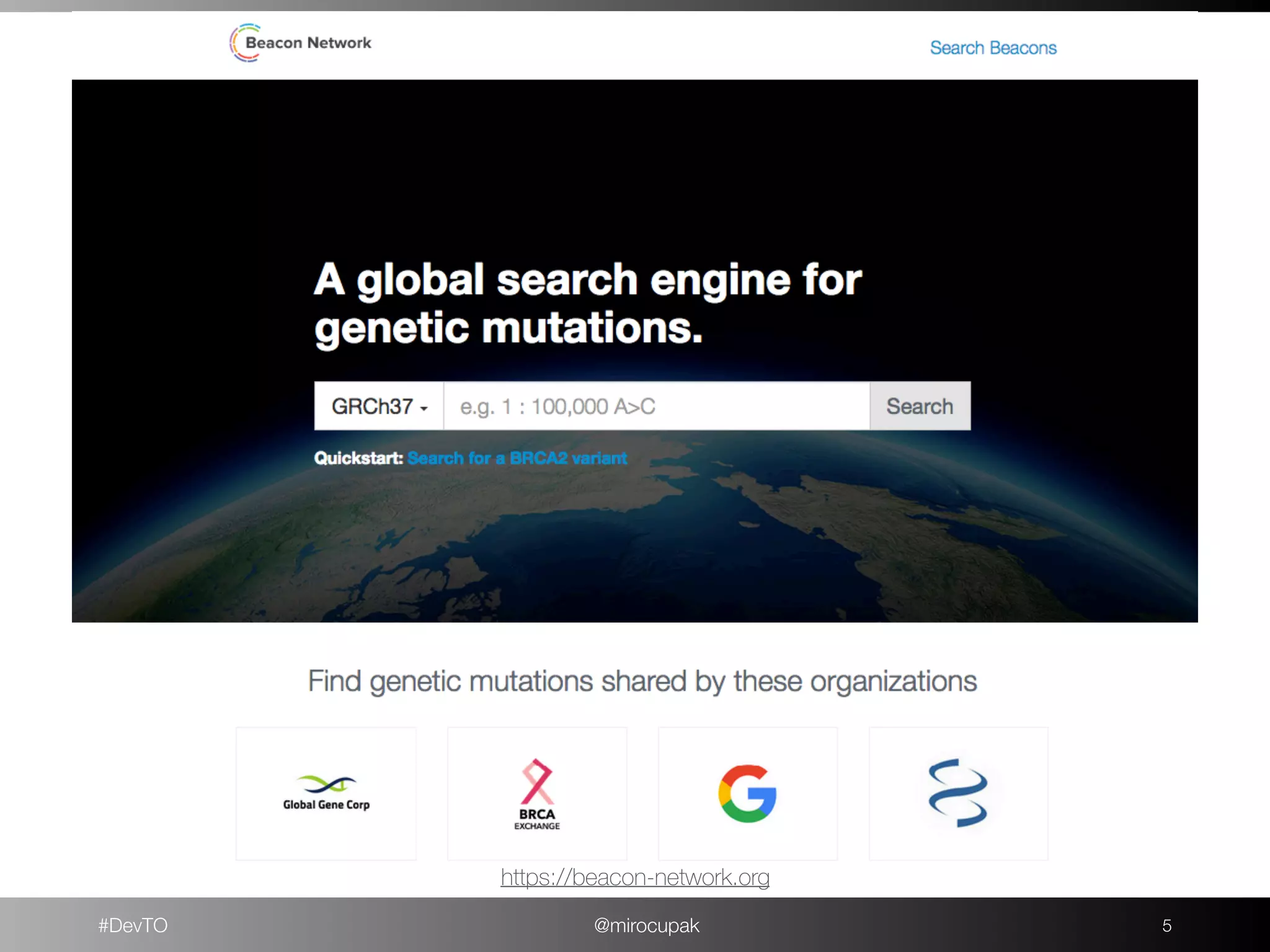 #DevTO @mirocupak !5
https://beacon-network.org
 