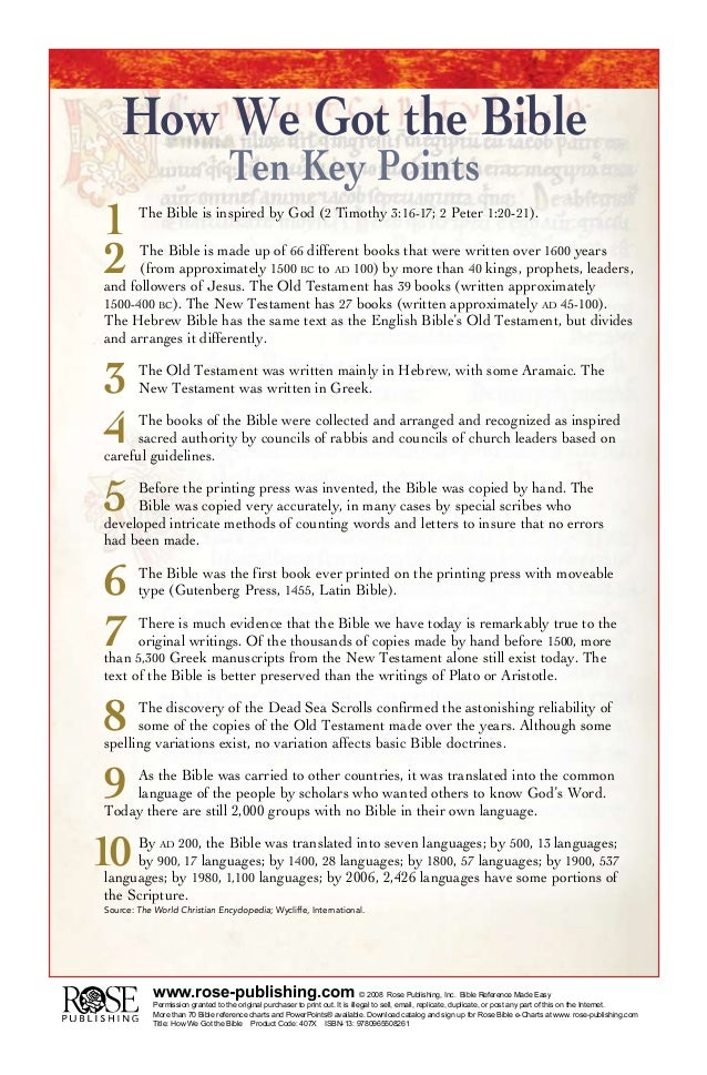 how we got the bible A new book entitled how we got the bible is packed with easy explanations of how the bible made it from the mind of god to the words you read today. how we got the bible A new book entitled how we got the bible is packed with easy explanations of how the bible made it from the mind of god to the words you read today.