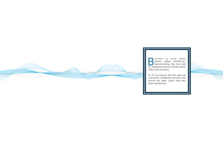 B
usiness as usual today
means global workforces,
telecommuting, flex time, and
an anywhere-anytime attitude about
office time and place.
So it’s no surprise that the ways we
brainstorm, collaborate and even chat
around the water cooler have also
been transformed...
B
 