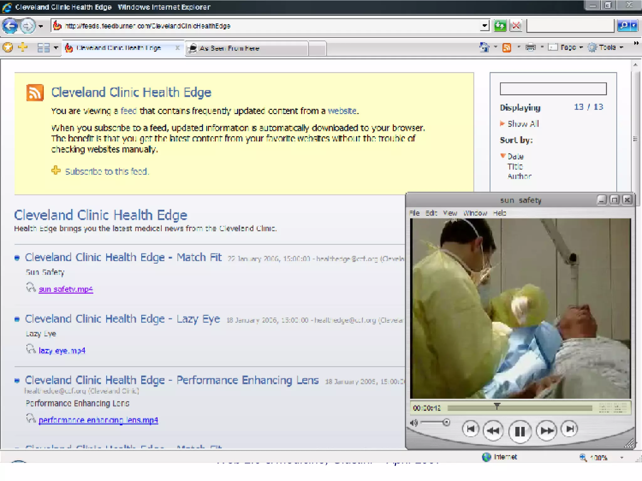 Post-textual web  Podcasts, vodcasts New England Journal of Medicine MEDLINE/PubMed indexing Trend is toward integration; ‘mash ups’  Web 2.0 & medicine, Giustini – April 2007 