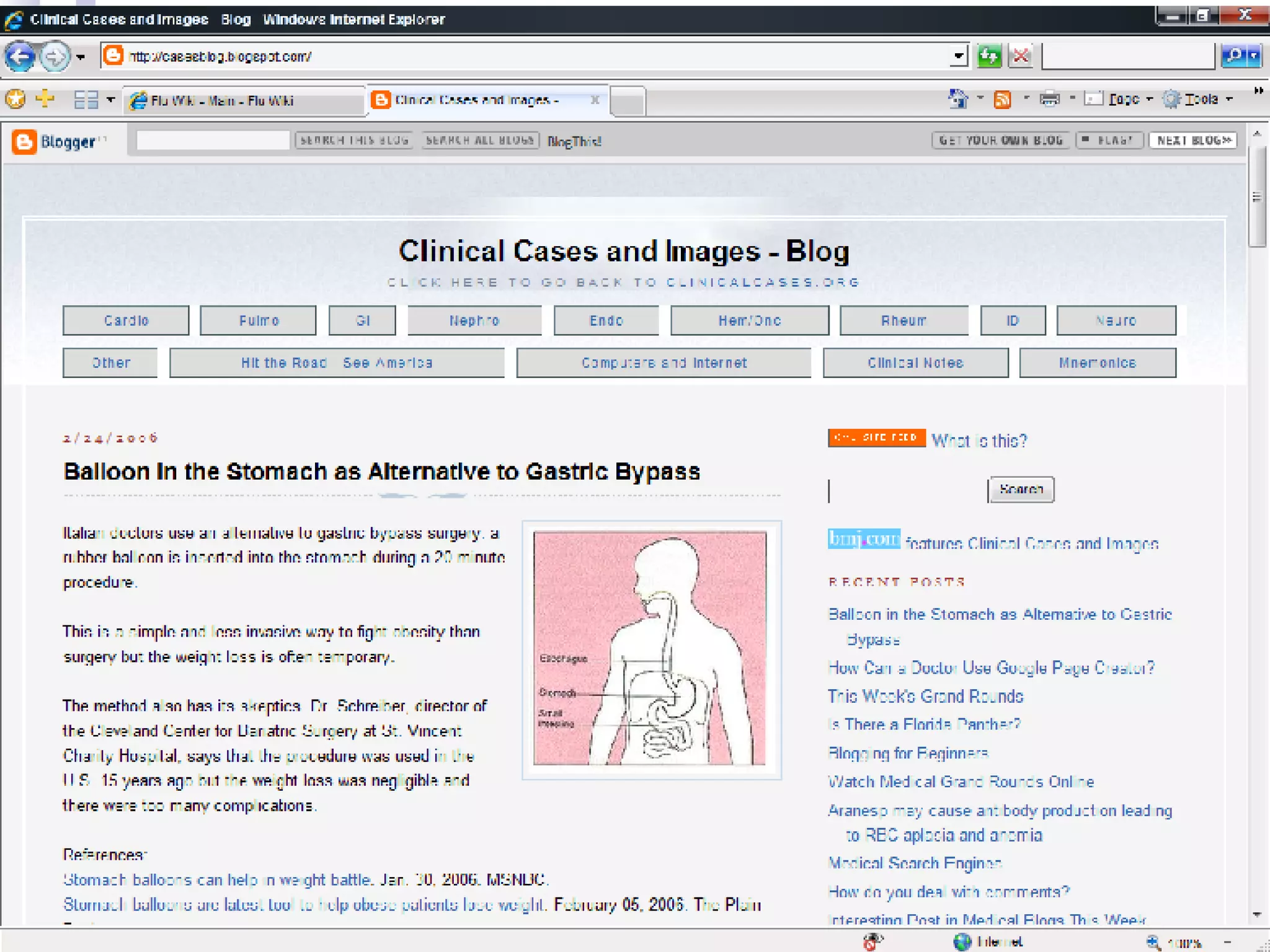 Clinical Cases & Images blog Web 2.0 & medicine, Giustini – April 2007 