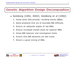 How Well Does A Single-Point Crossover Mix Building Blocks with Tight Linkage?