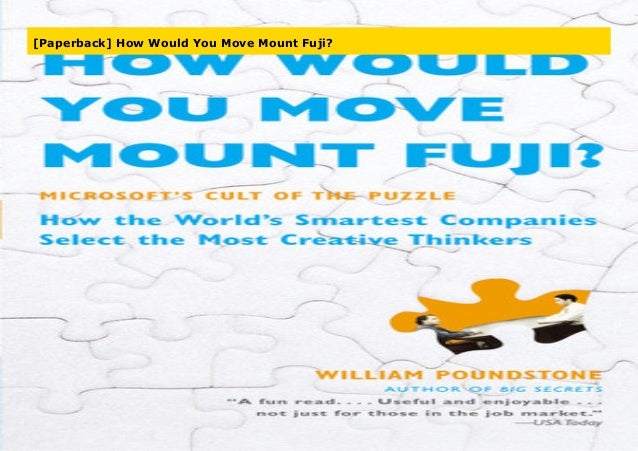 Paperback How Would You Move Mount Fuji