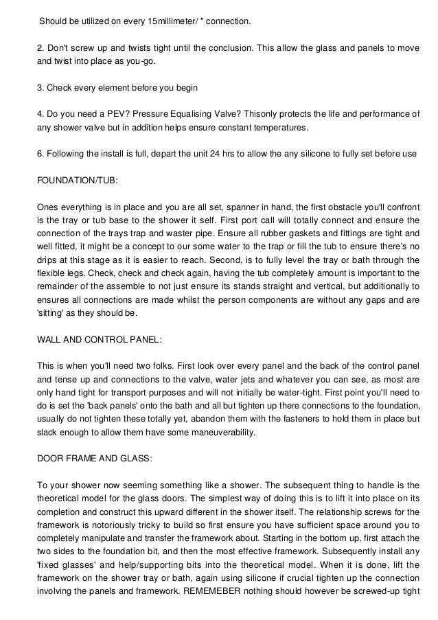 The way to Install the Perfect Steam Shower