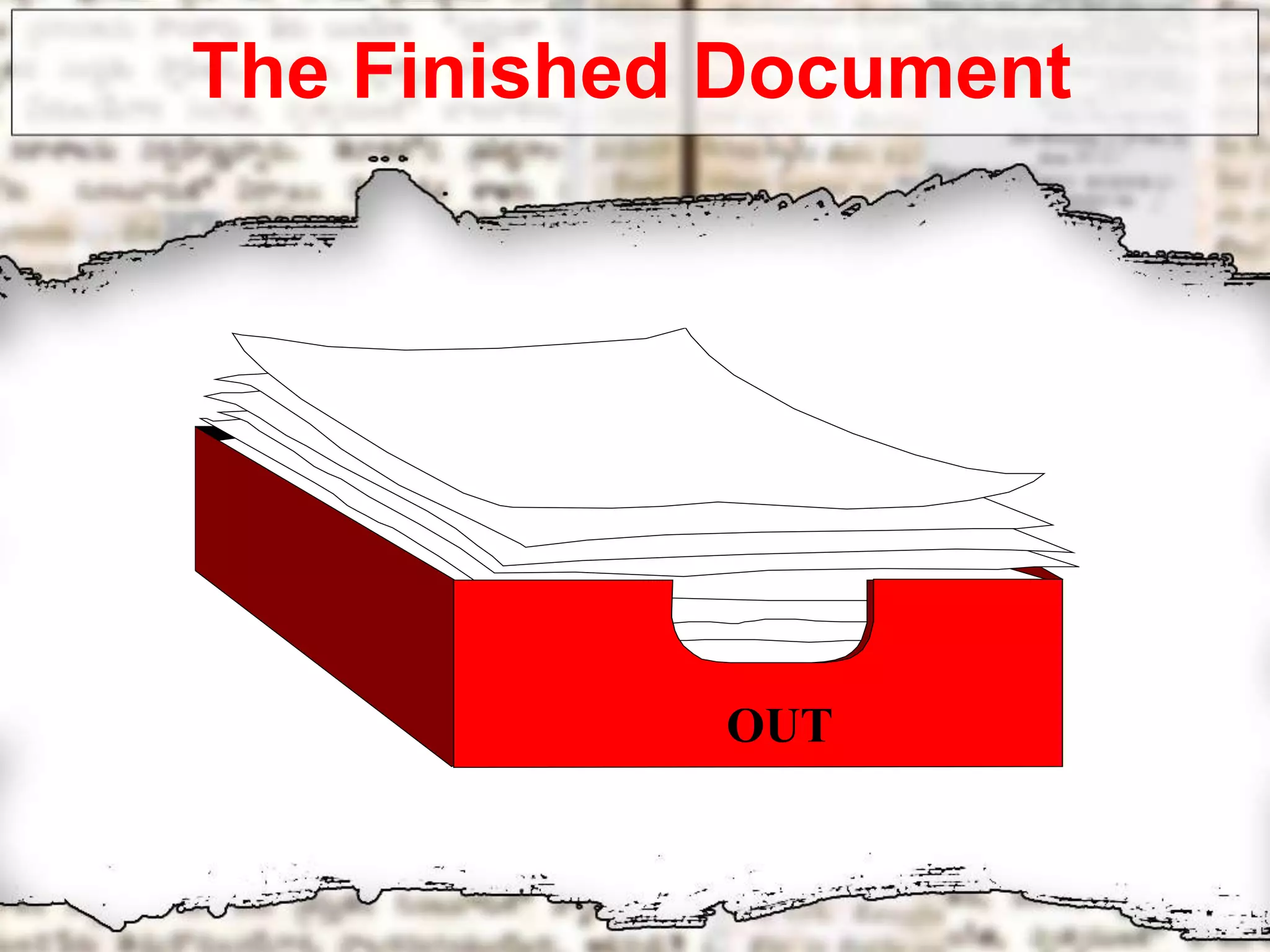 The Finished Document
OUT
 