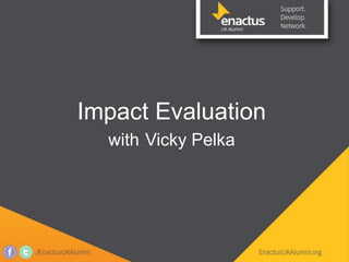 Impact Evaluation 
with Vicky Pelka 
 