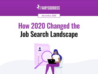 How 2020 Changed the
Job Search Landscape
November 2020
 