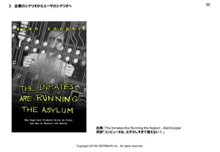 30
Copyright 2013© INFOBAHN Inc. All rights reserved.
3. 企業のシナリオからユーザのシナリオへ
出典：The Inmates Are Running the Asylum - AlanCo...