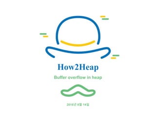 2016년 8월 14일
How2Heap
Buffer overflow in heap
 