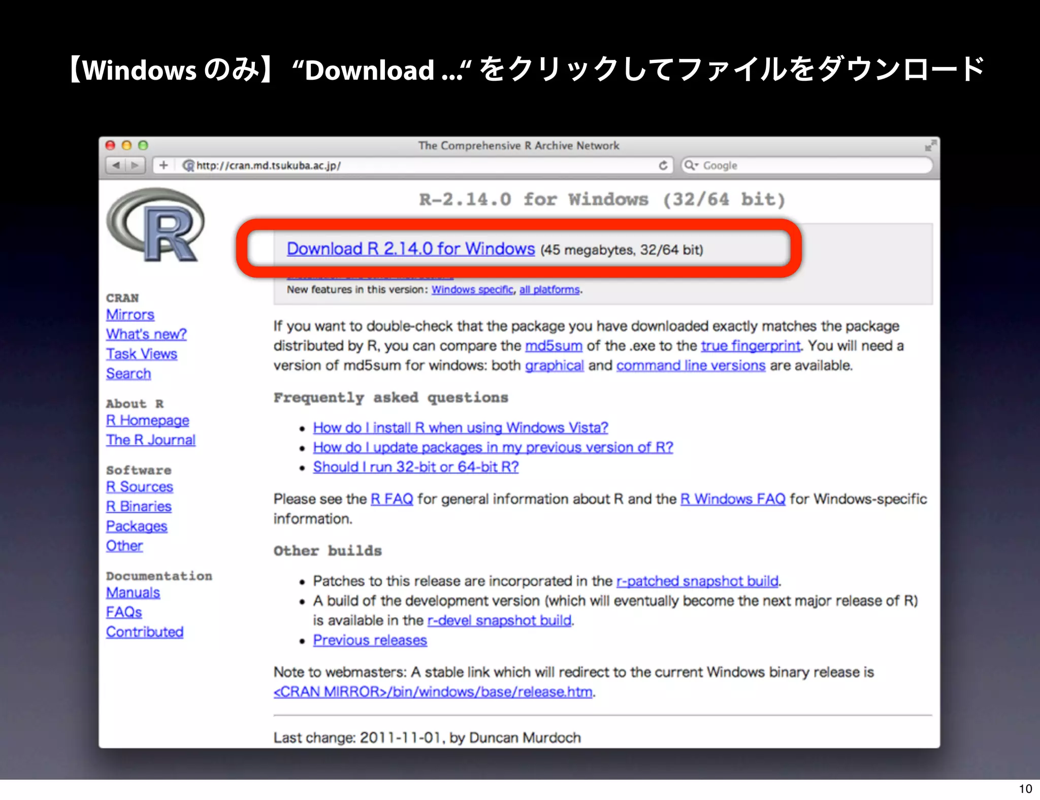 Windows “Download ...“
10