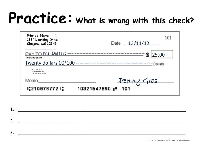 How to Write a Check An Overview