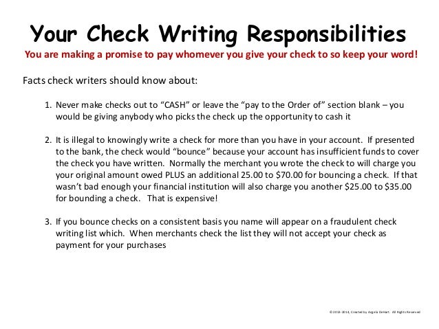 How to write cash check