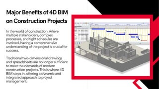How 4D BIM Empowers Construction Projects with Major Benefits | PPTX