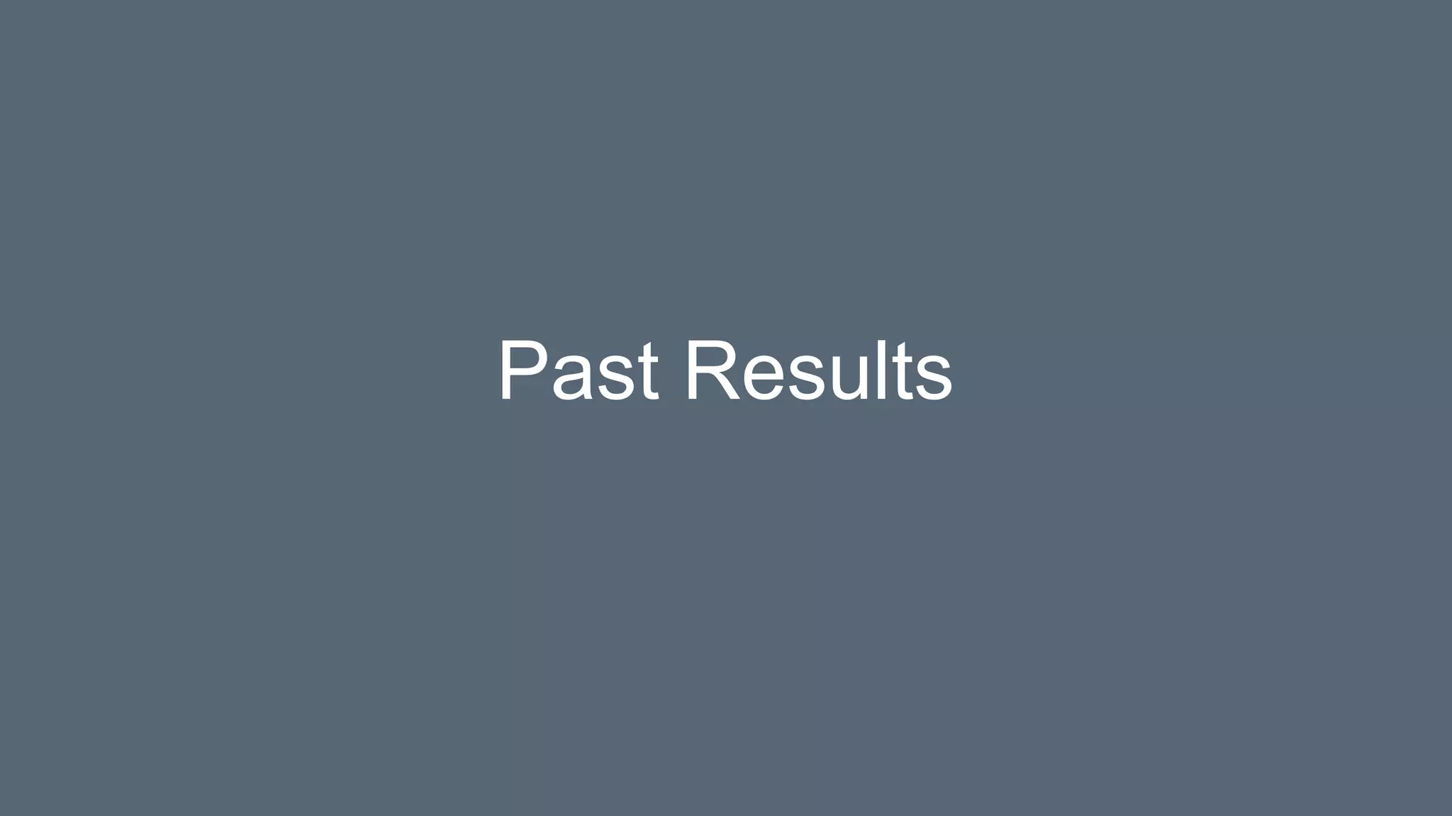 Past Results
 