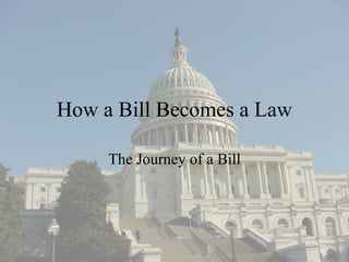 How a Bill Becomes a Law The Journey of a Bill 