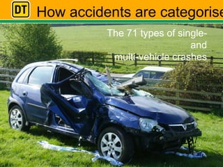 How accidents are categorised
The seventy-one types of single-
and multi-vehicle crashes
 