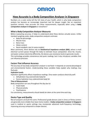 How Accurate Is a Body Composition Analyzer in Singapore.pdf