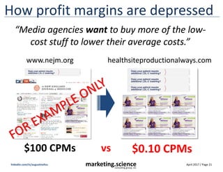 April 2017 / Page 21marketing.scienceconsulting group, inc.
linkedin.com/in/augustinefou
About the Author
April 2017
Augustine Fou, PhD.
acfou@mktsci.com
212. 203 .7239
 